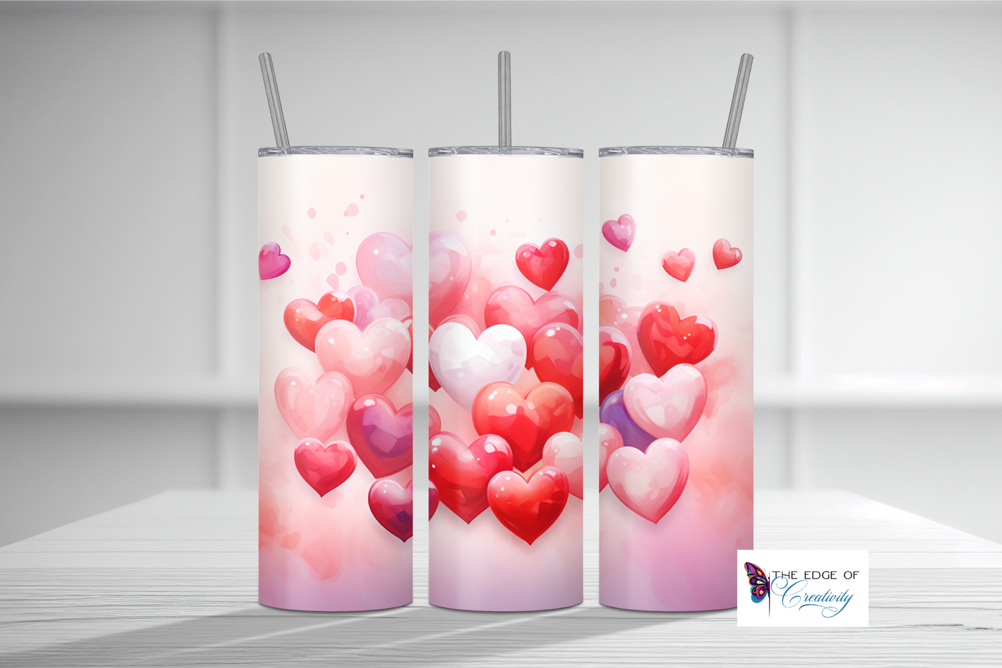 Heart Cluster Valentine Tumbler