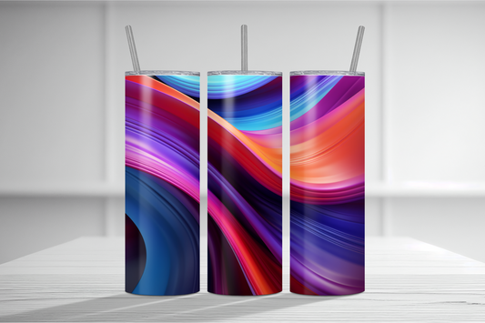 Abstract Multicolor Wave Tumbler