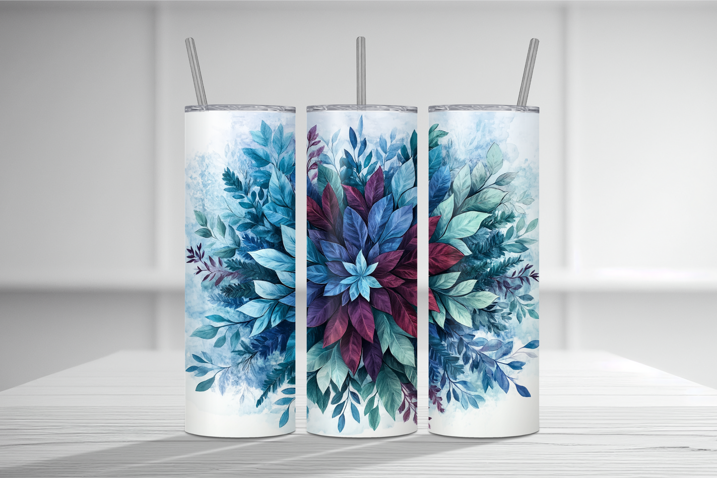 Winter Flowers 20 oz Tumbler