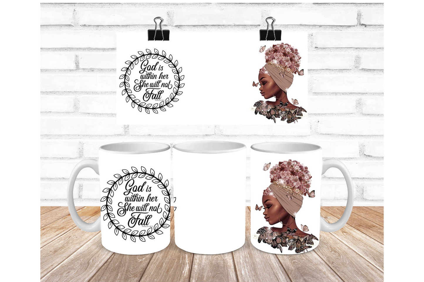 Woman with Butterflies Mug