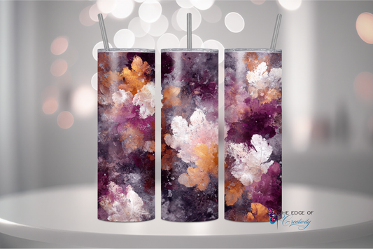 Abstract Autumn 20oz Matte Stainless Steel Tumbler Modern Fall Art Design