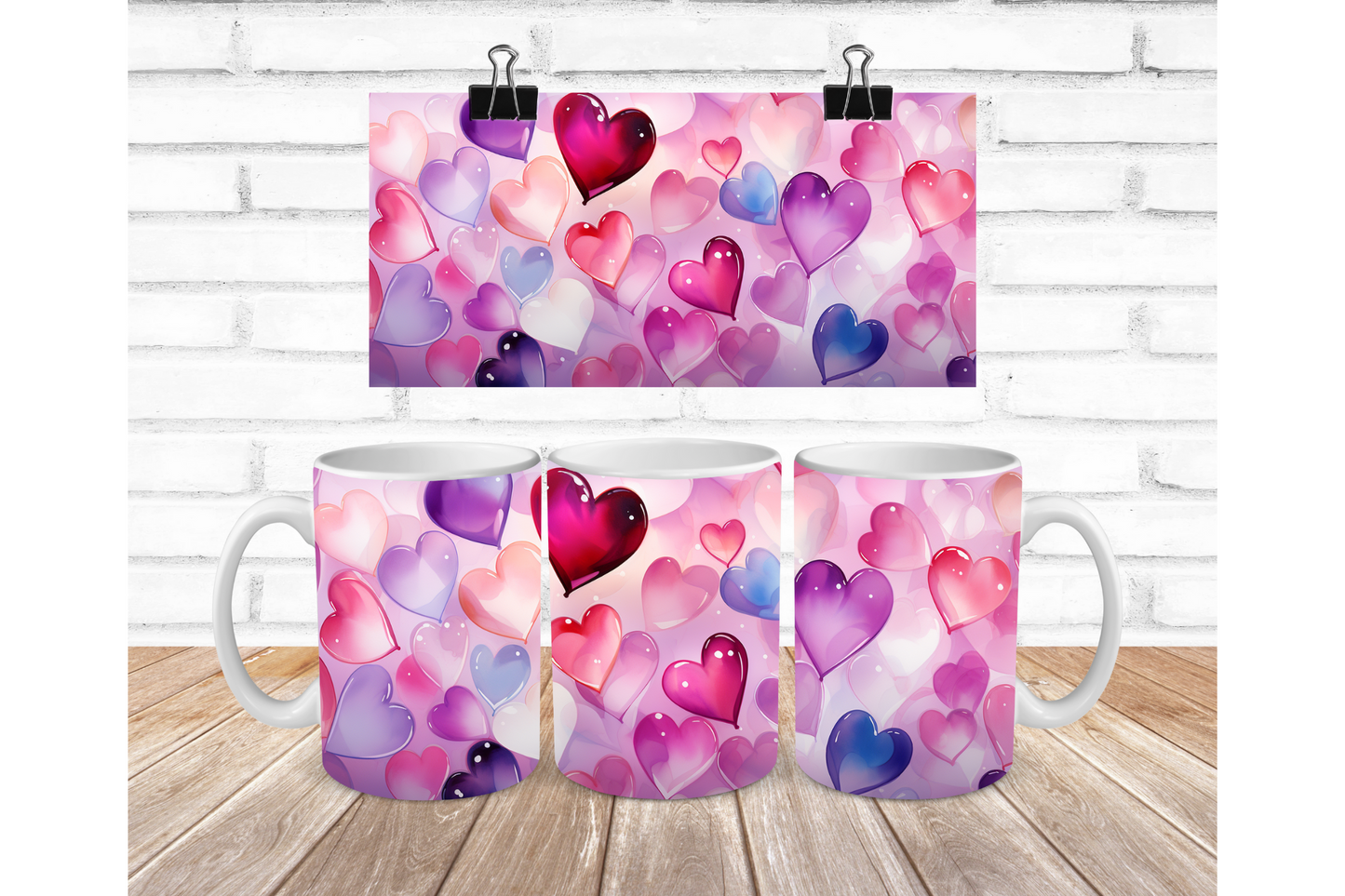 Multicolored Hearts Mug