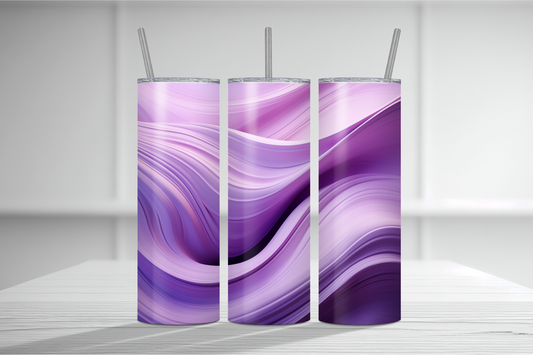 Purple Ribbon Tumbler