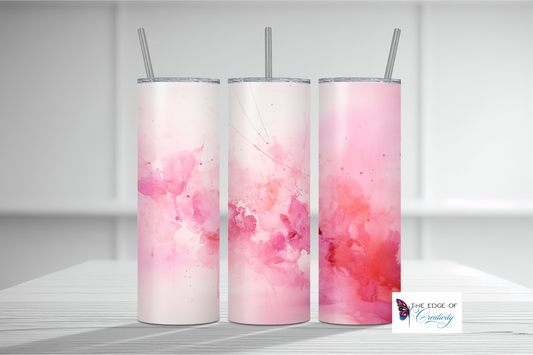 Pink Watercolor Tumbler