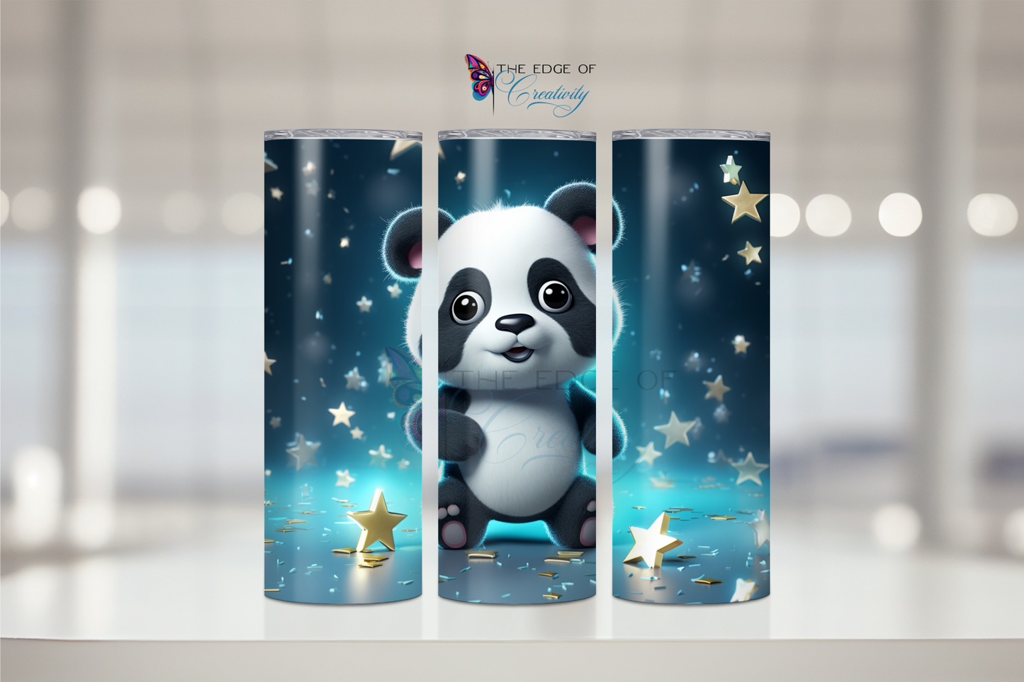 Night Time Panda Bear Tumbler